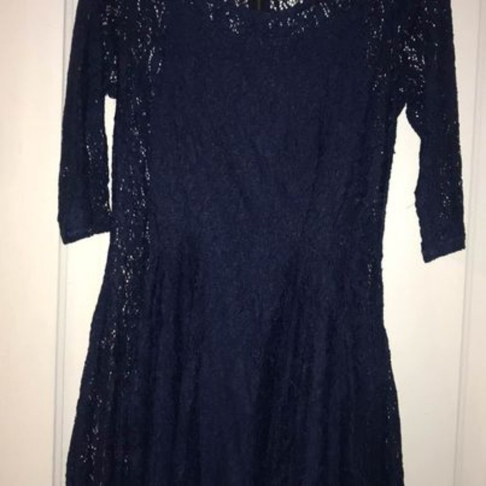 Fishbowl Blue Lace Mini dress (Size M)